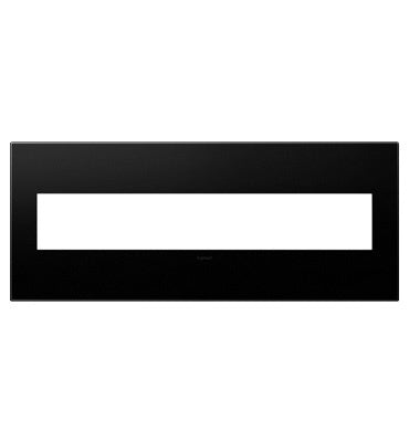adorne® Graphite Six-Gang Screwless Wall Plate with Microban®