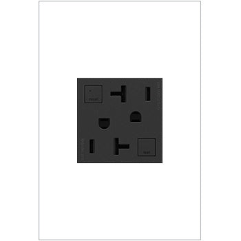 adorne® 20A Tamper-Resistant Self-Test GFCI Outlet, Graphite