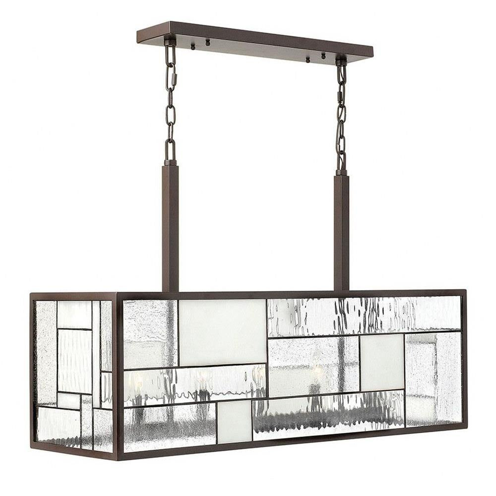 Hinkley Lighting - 4575KZ - Mondrian - Five Light Chandelier in Craftsman Style - 36 Inches Wide by 24 Inches High