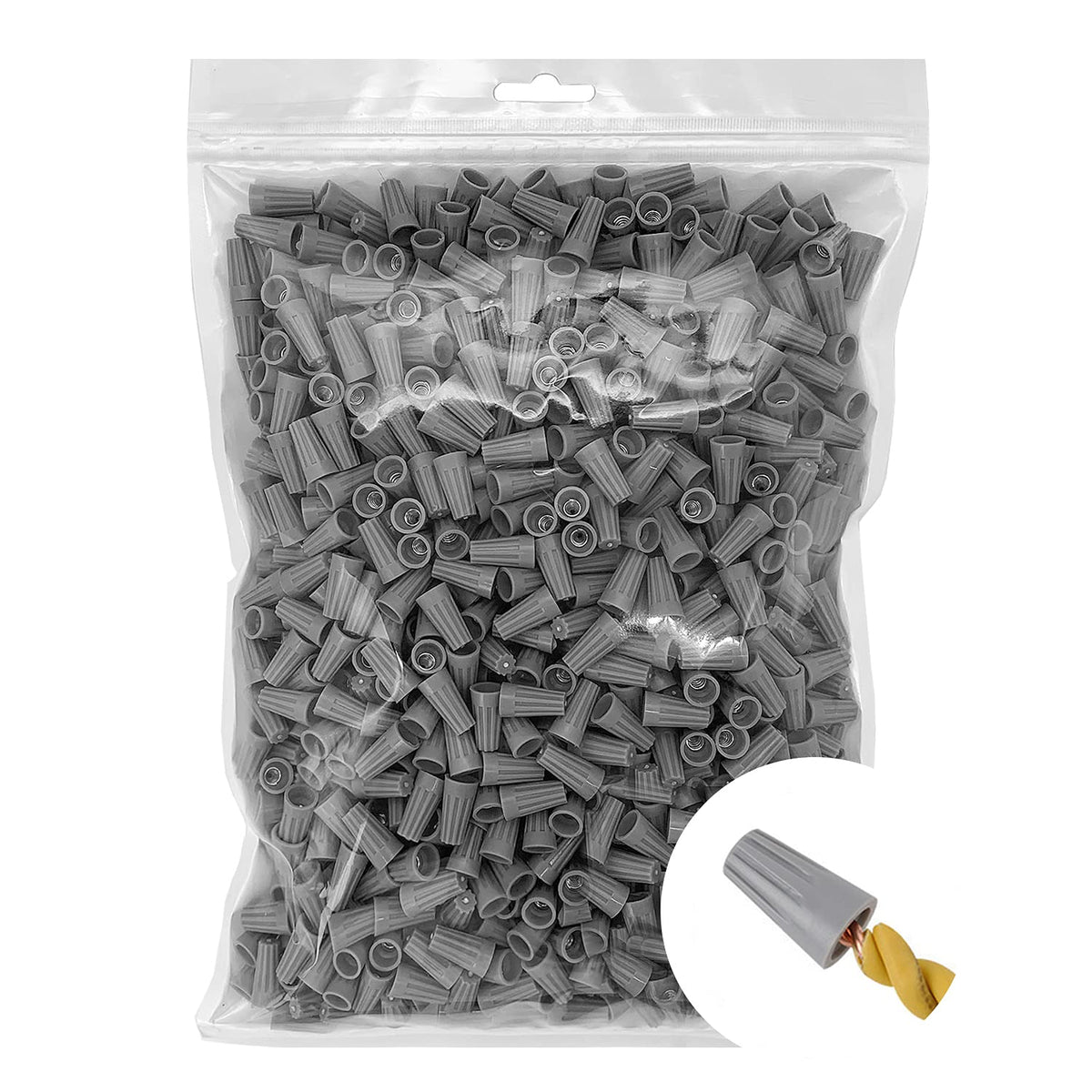 WIRE NUT BAG GRAY 100 PC