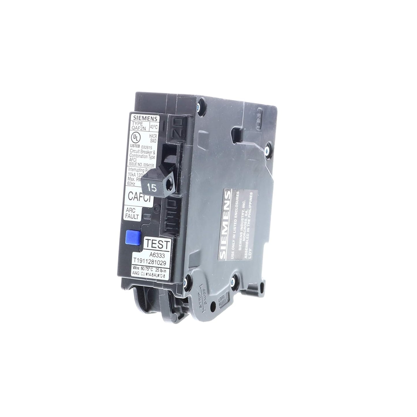 15 Amp 1-Pole Combination AFCI Plug-On Neutral Circuit Breaker