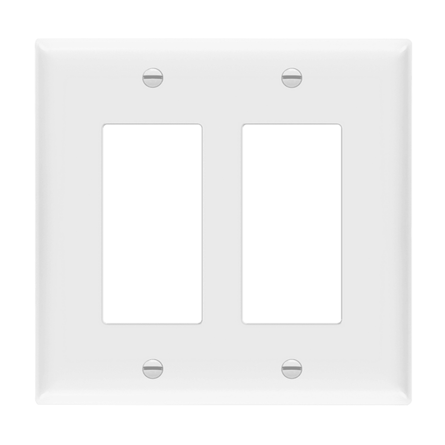 Decorator/GFCI Two-Gang Wall Plate, Mid-Size