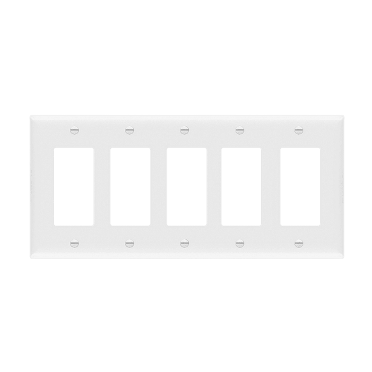 Decorator/GFCI Five-Gang Wall Plate