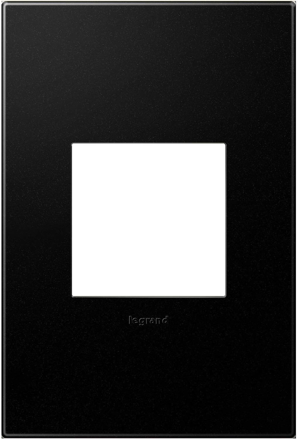 adorne® Graphite One-Gang Screwless Wall Plate with Microban®