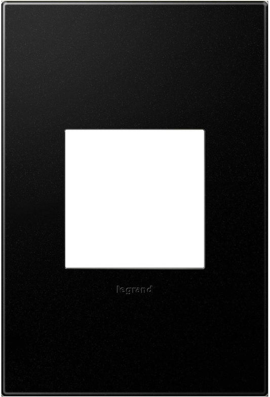 adorne® Graphite One-Gang Screwless Wall Plate with Microban®