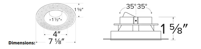 ELK415B 4 Inch Pex Round Trimless Adjustable Smooth Reflector Trim Instruction Manual