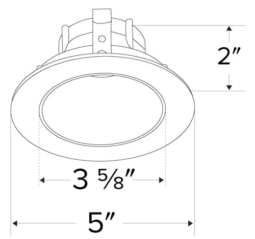 Elco ELK4118W Koto System Pex Modern All White 4" Round Deep LED Recessed Lighting Reflector