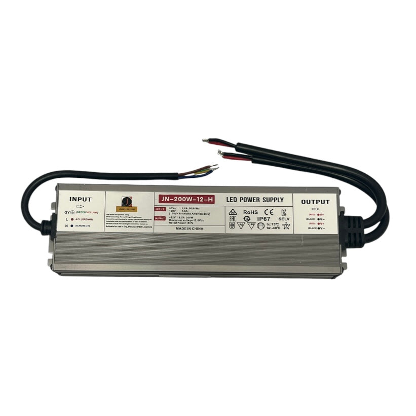 JN173 LED TRANSFORMER NON-DIM 12V-200W IP67