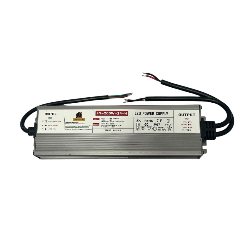JN173 LED TRANSFORMER NON-DIM 24V-200W IP67
