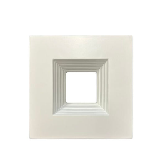 JN118 4"INCH TRIM WHITE SQUARE BAFFLE