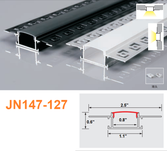 JN147-127 LED Aluminum Channel 10 FT