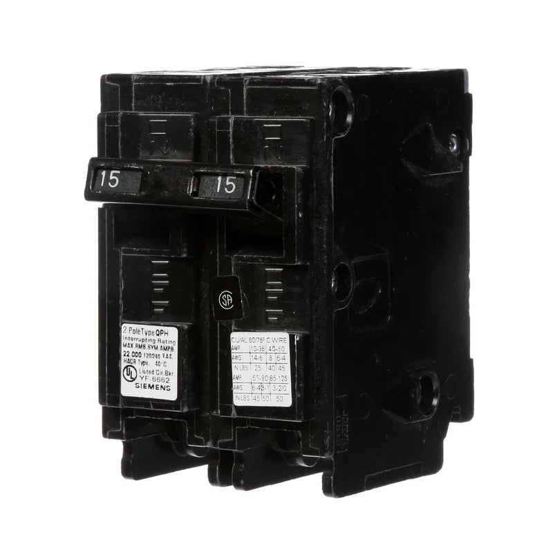 Breakers 15A Siemens Q215 double Pole QP