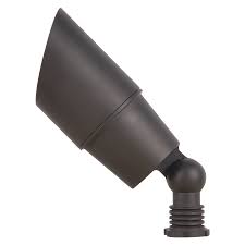 SPB01 Brass LED 5W Cast Brass Spot Light With ABS Ground Stake 12V AC / DC Dark Brass Finish