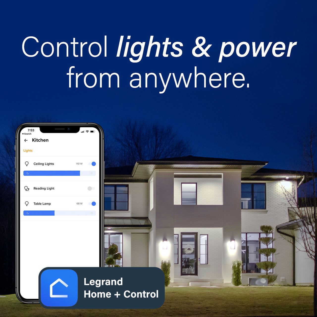 adorne® Wireless Smart Dimmer with Netatmo, White