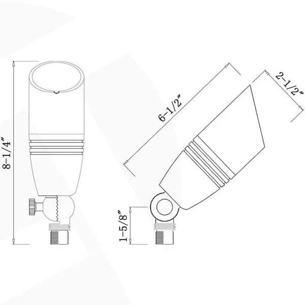 SPB06 LED 5W Landscape Cast Brass Spot Light 12V AC / DC Outdoor Lighting