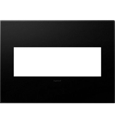 adorne® Graphite Three-Gang Screwless Wall Plate with Microban®