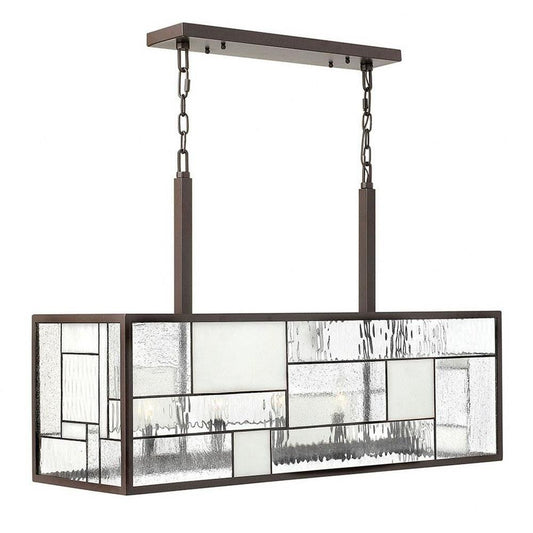 Hinkley Lighting - 4575KZ - Mondrian - Five Light Chandelier in Craftsman Style - 36 Inches Wide by 24 Inches High