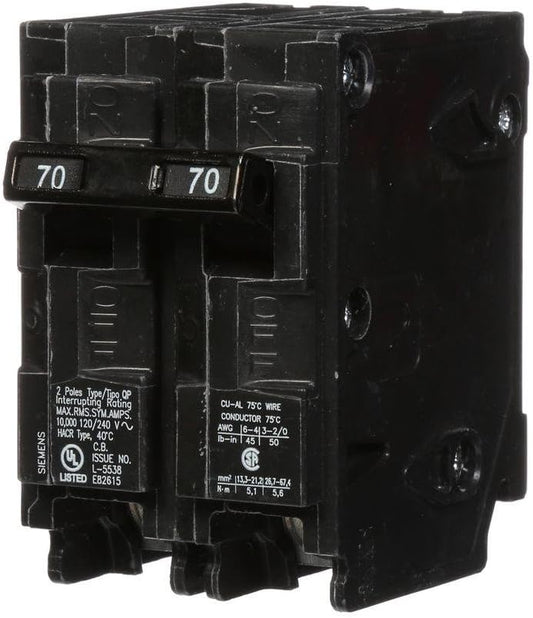 Breakers 70A Siemens Q270double Pole QP