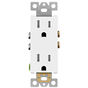 Enerlites 61501-TR-W Residential Grade Tamper Resistant 15A Duplex Receptacle, White