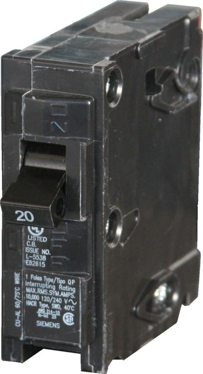 Breakers 20A Siemens   Q120U  Single Pole QP