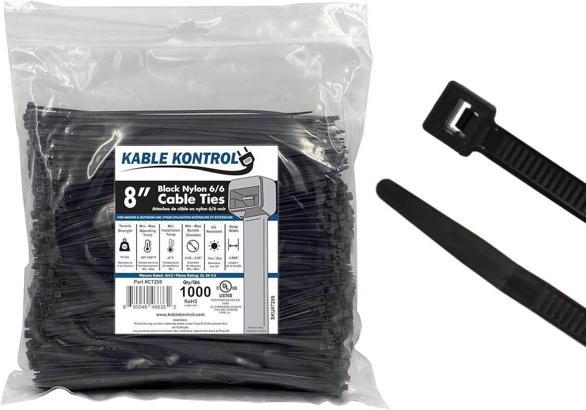 ZIP TIE 8" PACK OF 100