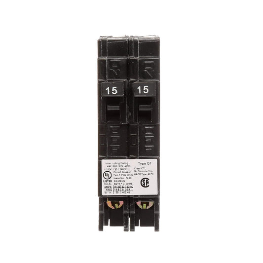 Breakers 15-15 A Siemen Q1515  Duplex Pole QP