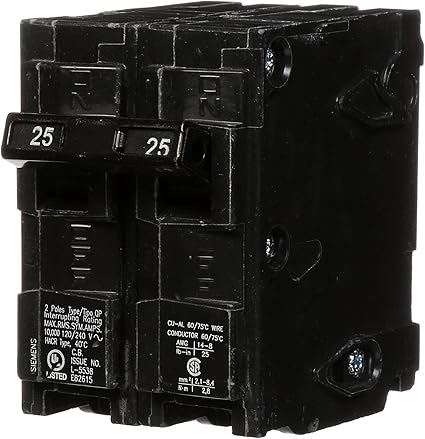 Breakers 25 A Siemens Q225 double Pole QP