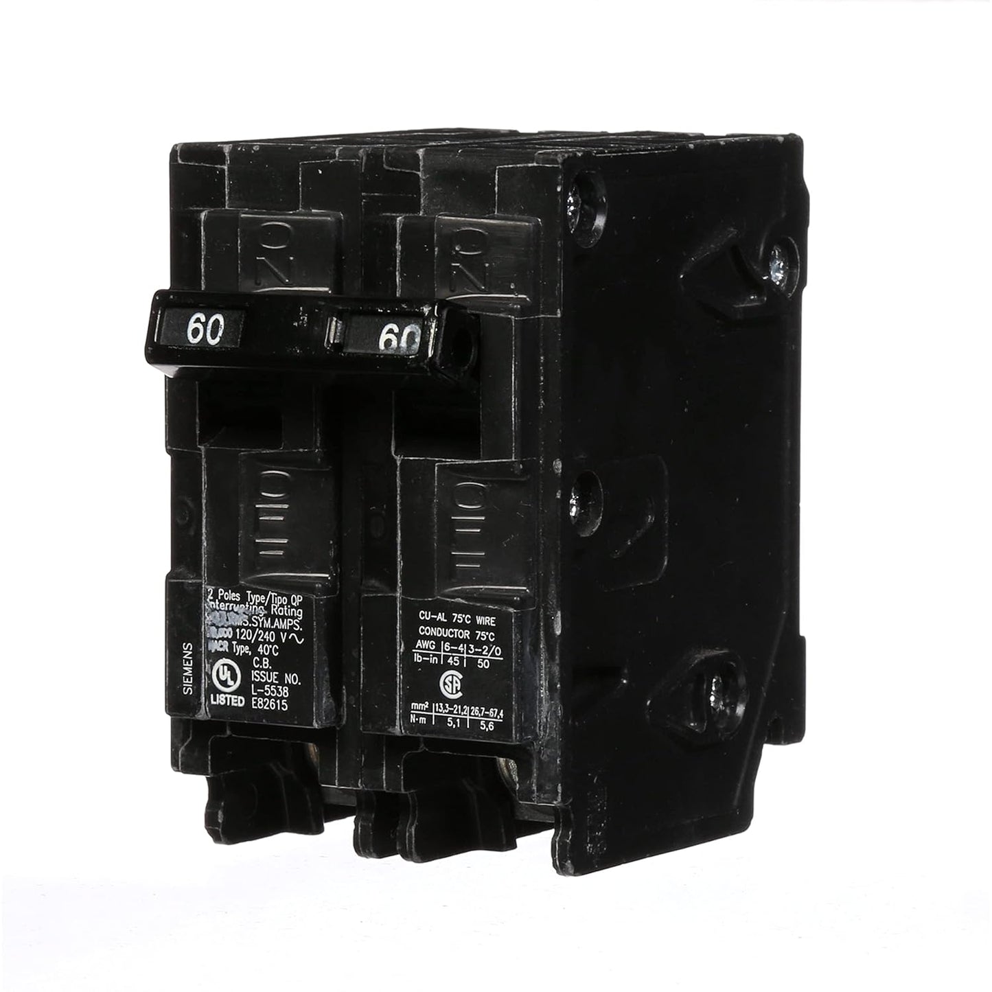 Breakers 60 A Q260 double Pole QP