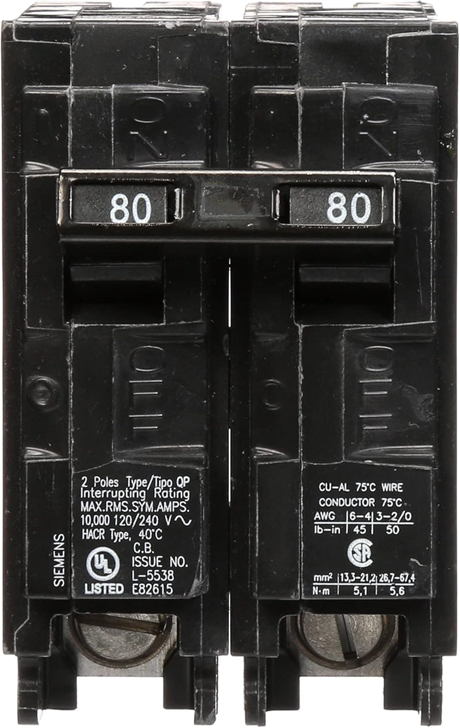 Breakers 80A Siemens Q280 double Pole QP