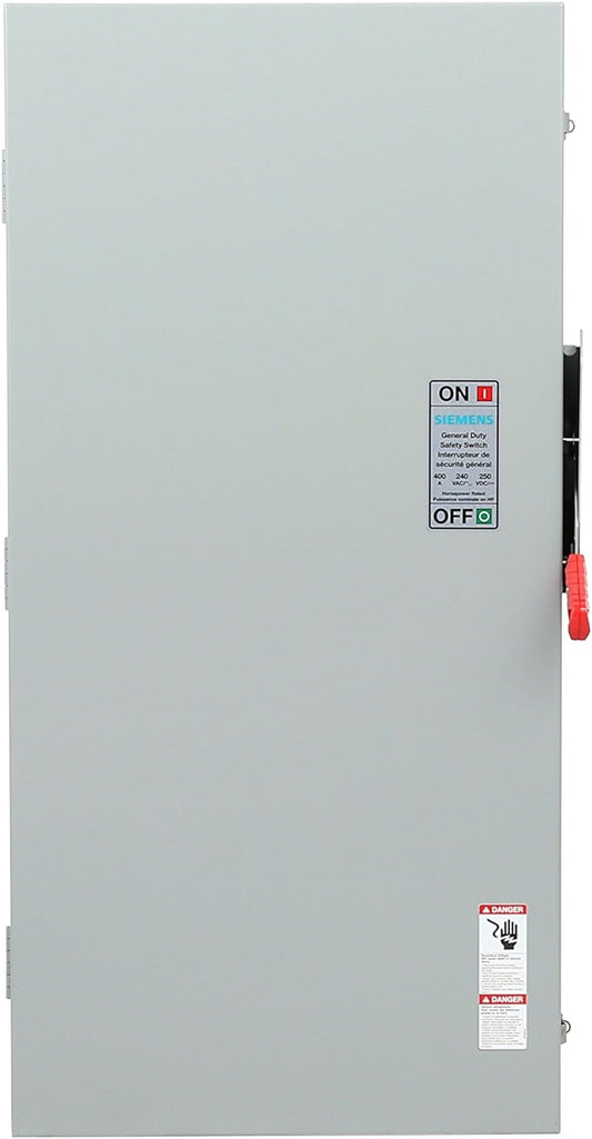 Siemens GF225NRA 400 Amp Outdoor, Fusible, General Duty Safety Switch 2 Pole