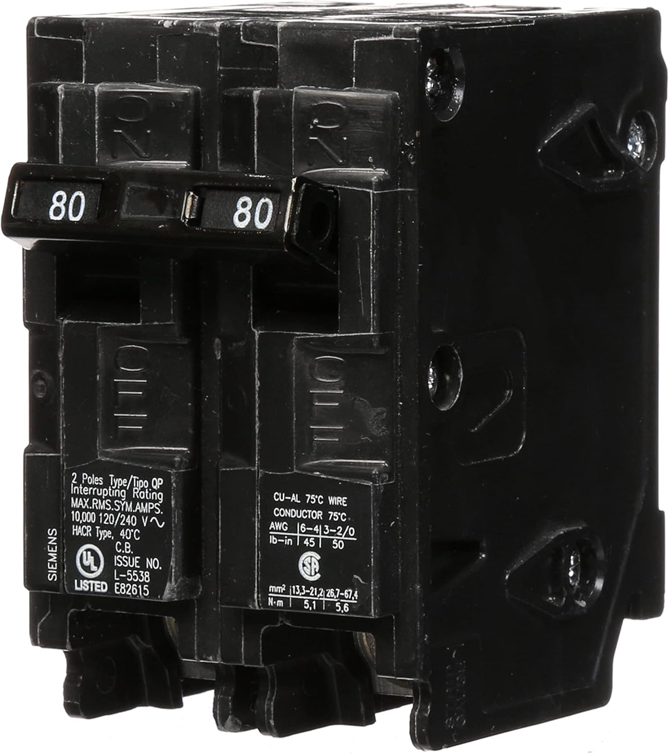 Breakers 80A Siemens Q280 double Pole QP