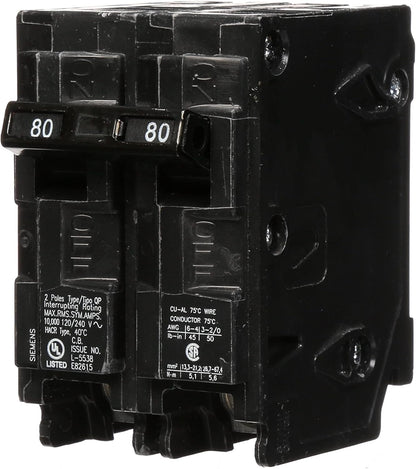 Breakers 80A Siemens Q280 double Pole QP