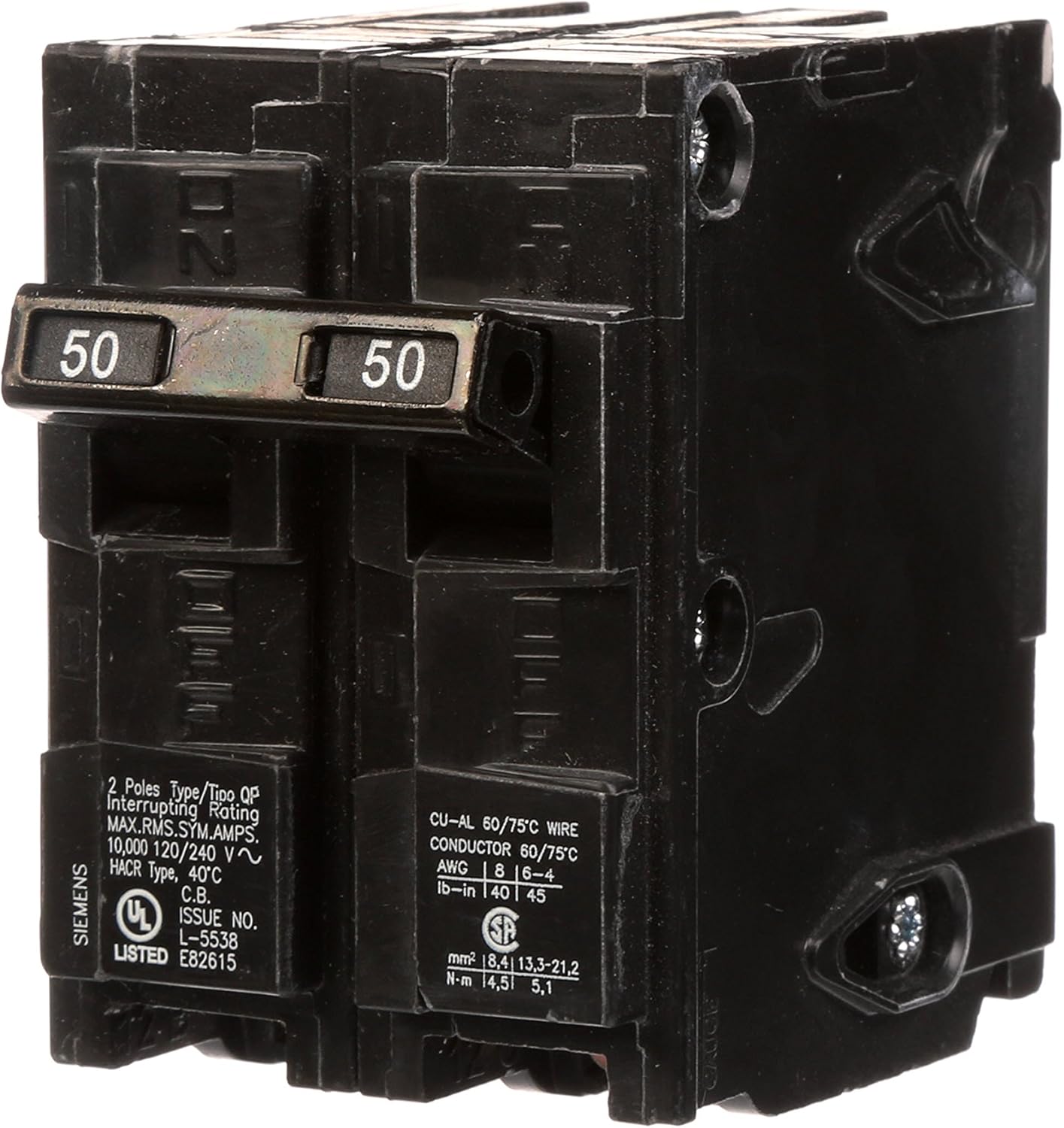 Breakers 50 A Q250 double Pole QP