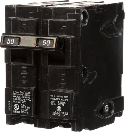 Breakers 50 A Q250 double Pole QP