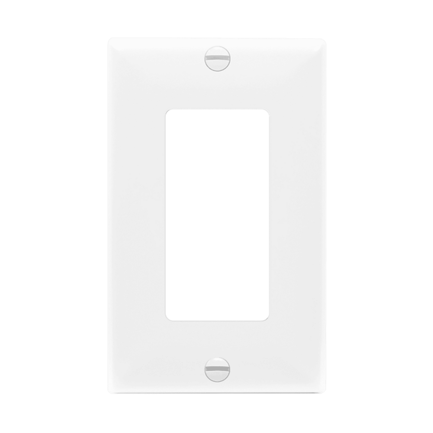 ENERLITES Decorator Light Switch or Receptacle Outlet Wall Plate, Size 1-Gang 4.50 Inches x 2.76 Inches, Unbreakable Polycarbonate Thermoplastic, 8831-W-, UL Listed