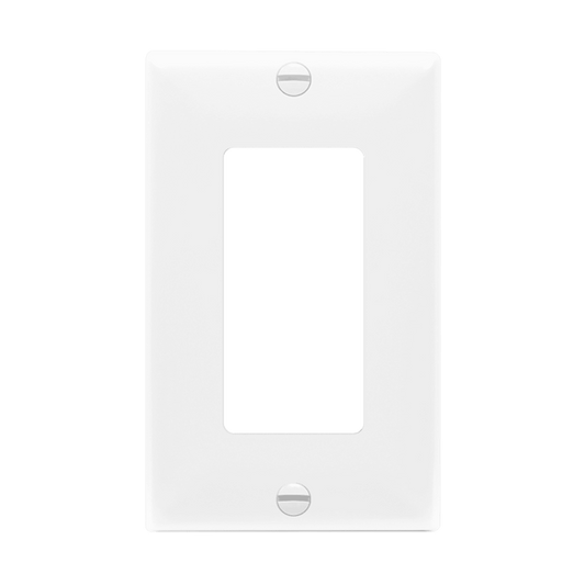 ENERLITES Decorator Light Switch or Receptacle Outlet Wall Plate, Size 1-Gang 4.50 Inches x 2.76 Inches, Unbreakable Polycarbonate Thermoplastic, 8831-W-, UL Listed