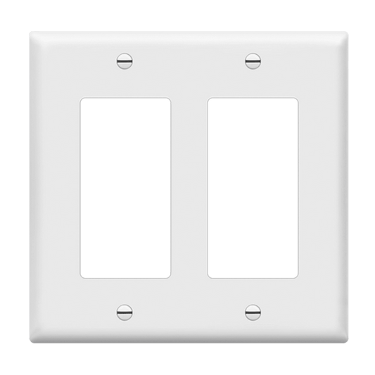 Decorator/GFCI Two-Gang Wall Plate
