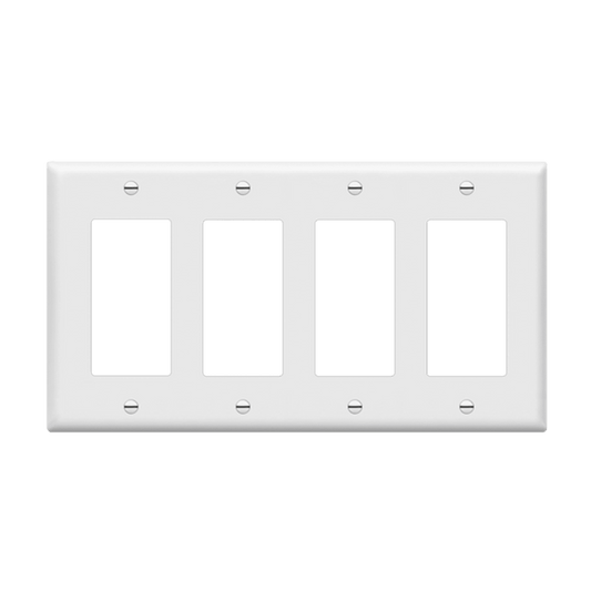 Decorator/GFCI Four-Gang Wall Plate