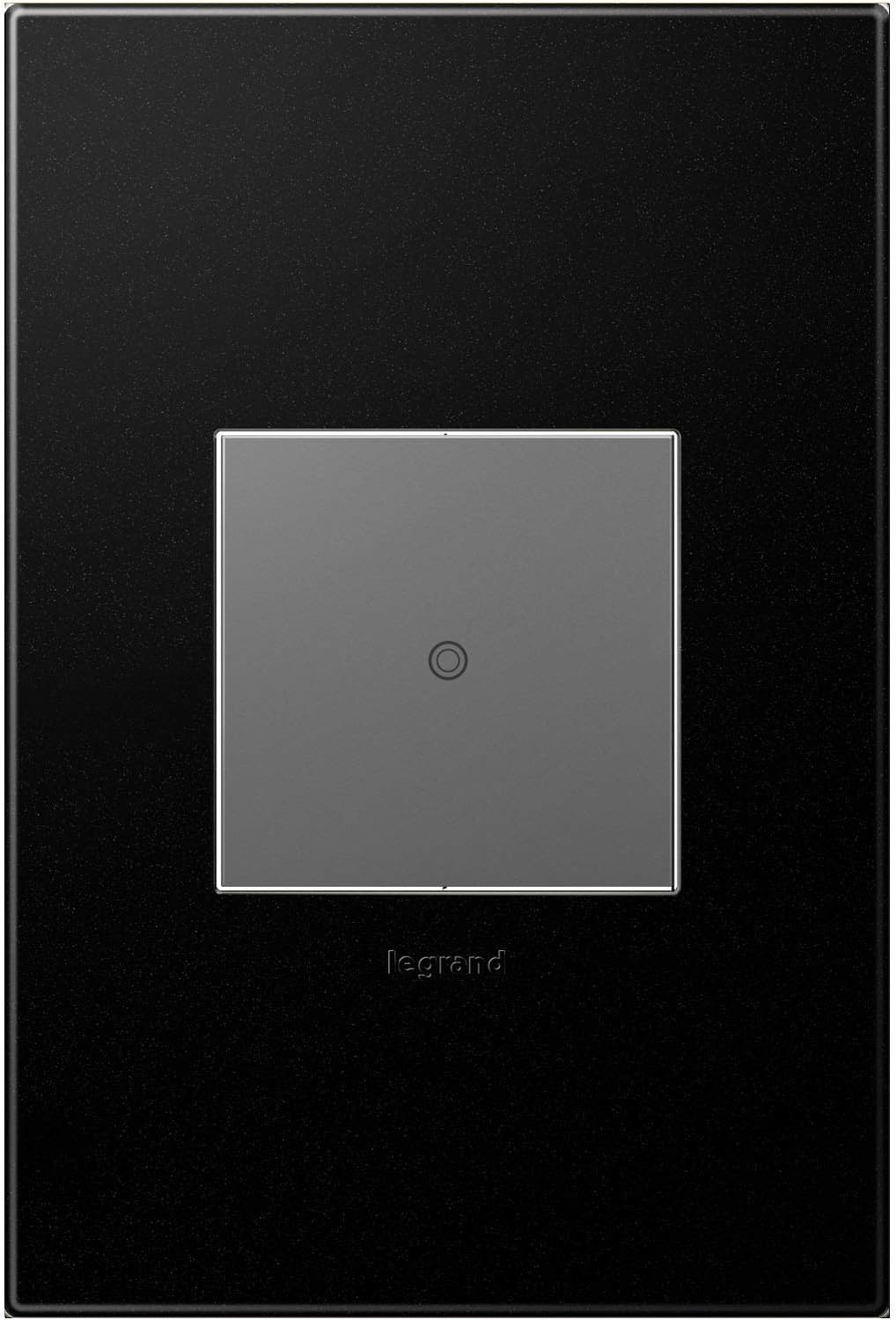 adorne® Graphite One-Gang Screwless Wall Plate with Microban®