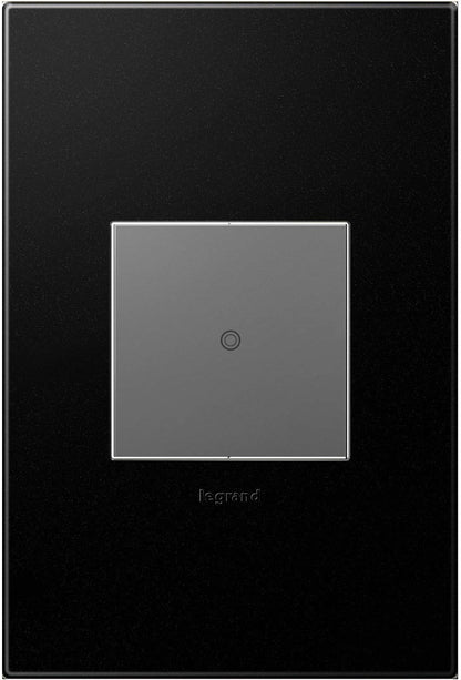 adorne® Graphite One-Gang Screwless Wall Plate with Microban®