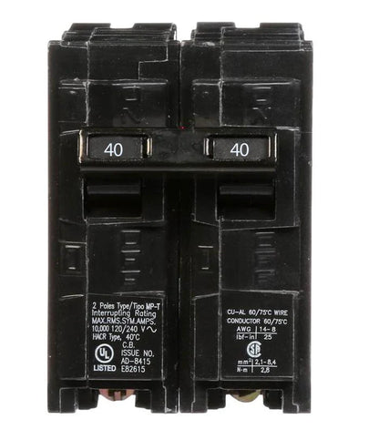 Breakers 40A   Q240 double Pole QP