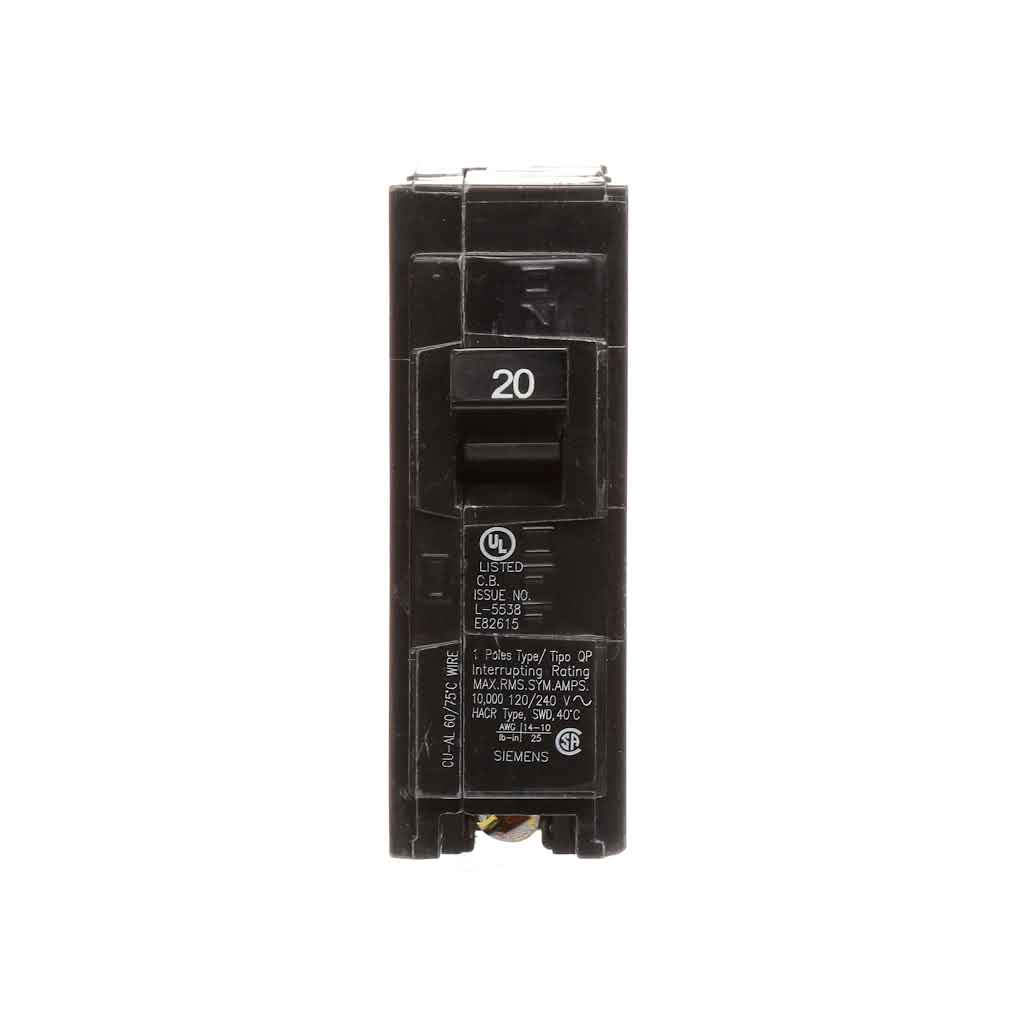 Breakers 20A Siemens   Q120U  Single Pole QP